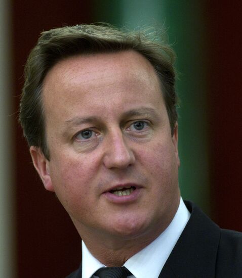 British Prime Minister David Cameron visits Moscow