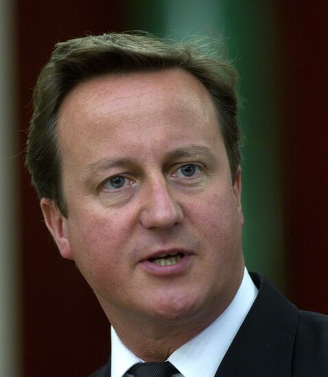 British Prime Minister David Cameron visits Moscow