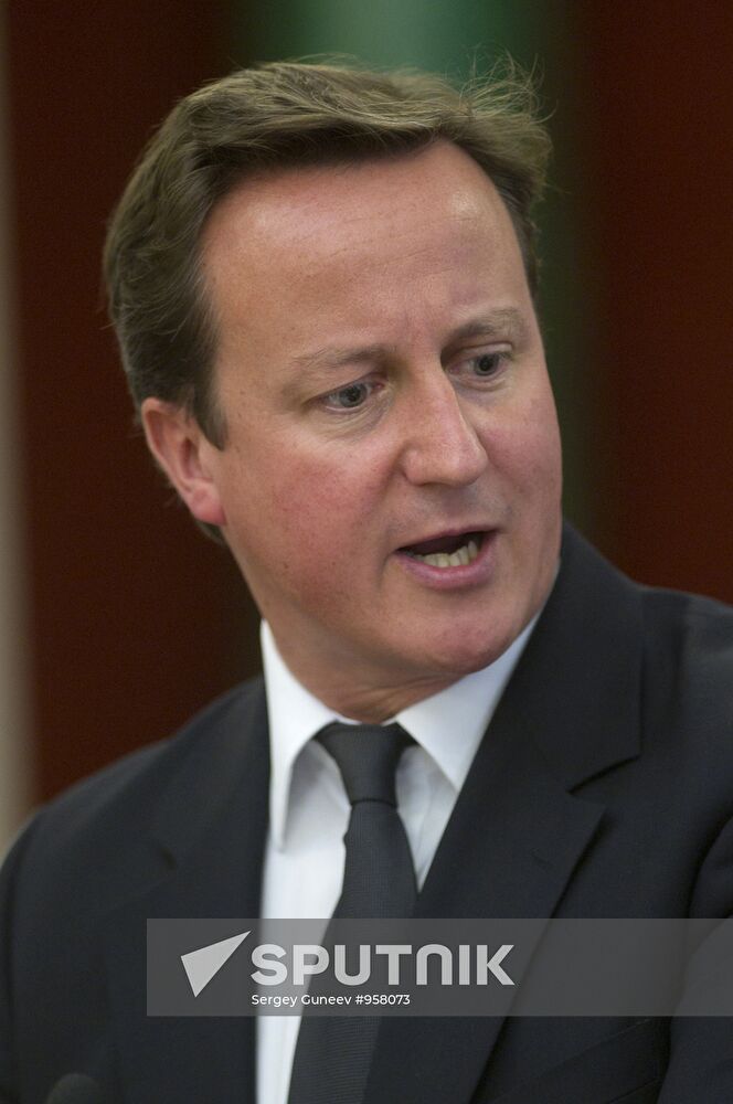 British Prime Minister David Cameron visits Moscow
