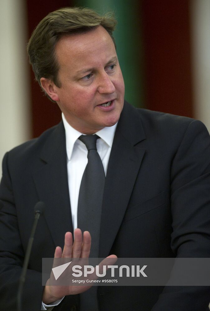 British Prime Minister David Cameron visits Moscow