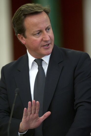 British Prime Minister David Cameron visits Moscow