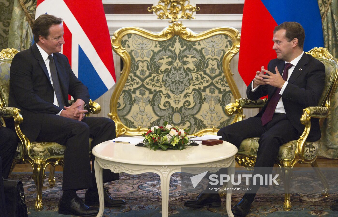 British Prime Minister David Cameron visits Moscow