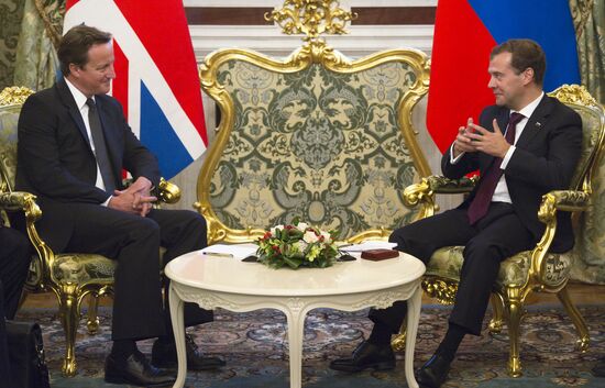 British Prime Minister David Cameron visits Moscow