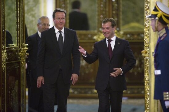 British Prime Minister David Cameron visits Moscow