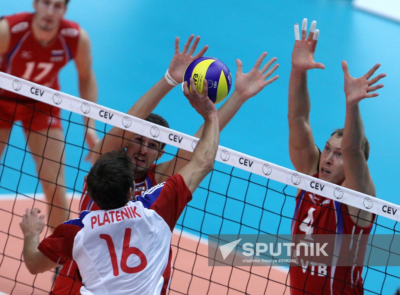 Volleyball. European Championships. Czech Republic vs. Russia