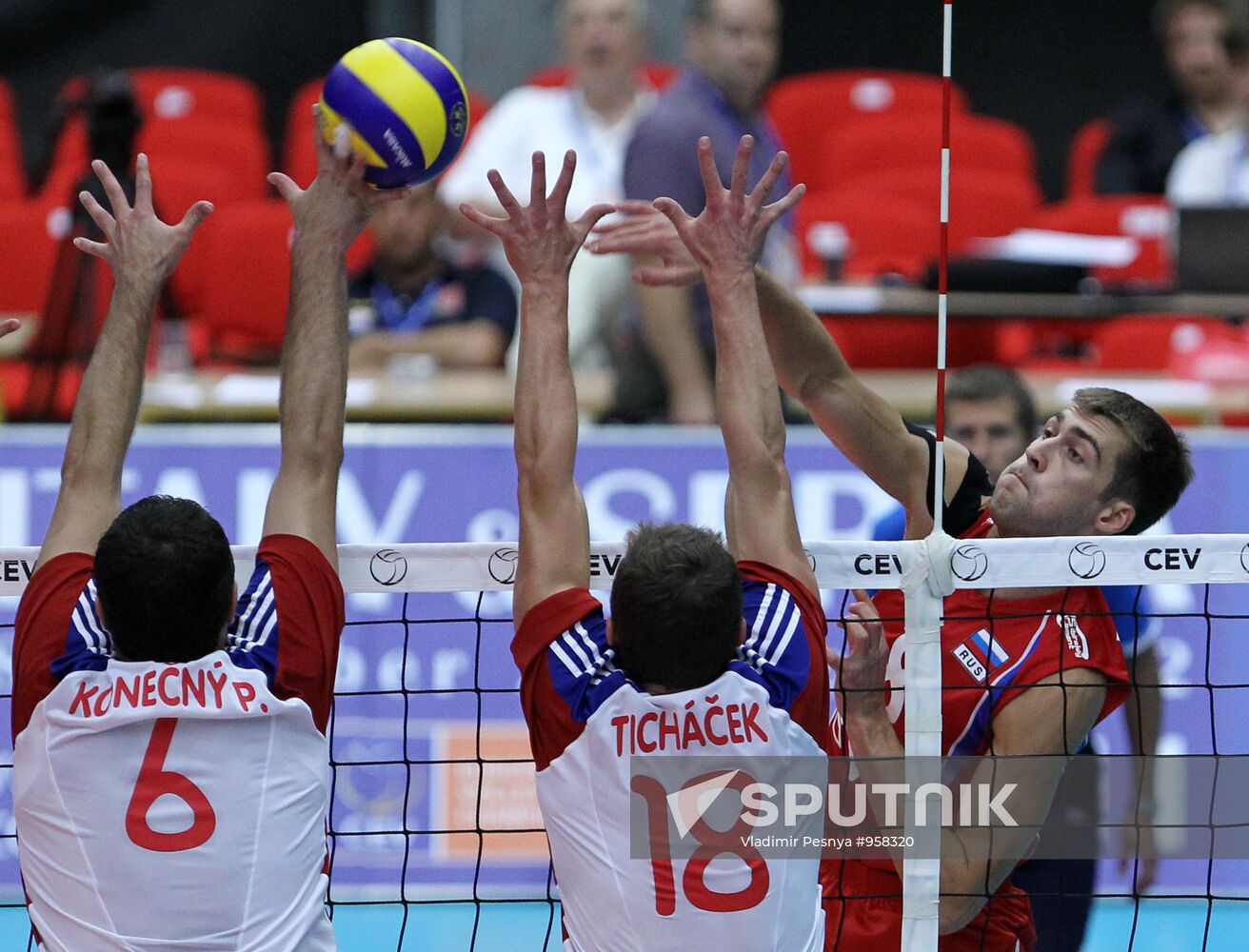 Volleyball. European Championships. Czech Republic vs. Russia