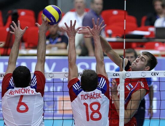 Volleyball. European Championships. Czech Republic vs. Russia