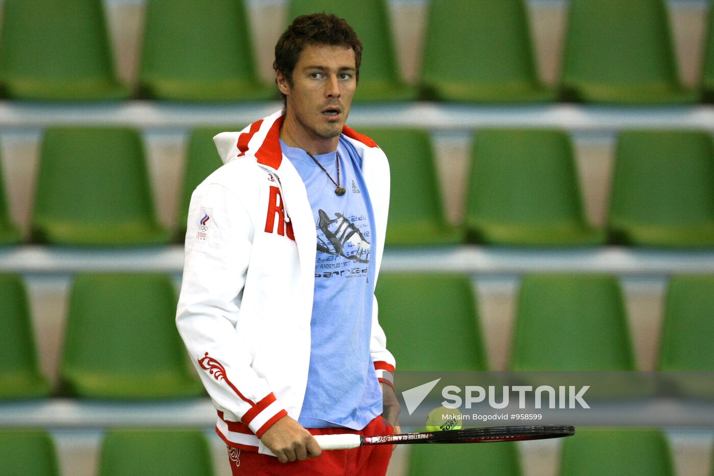 Davis Cup. Russian tennis team training