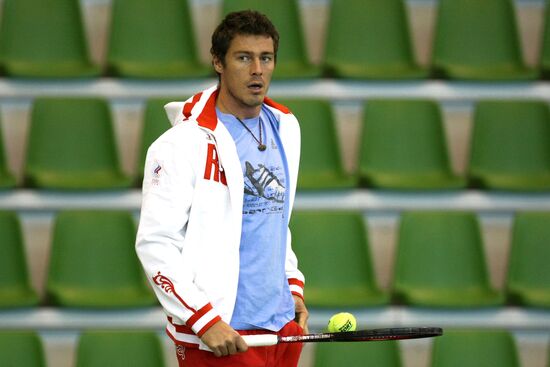 Davis Cup. Russian tennis team training