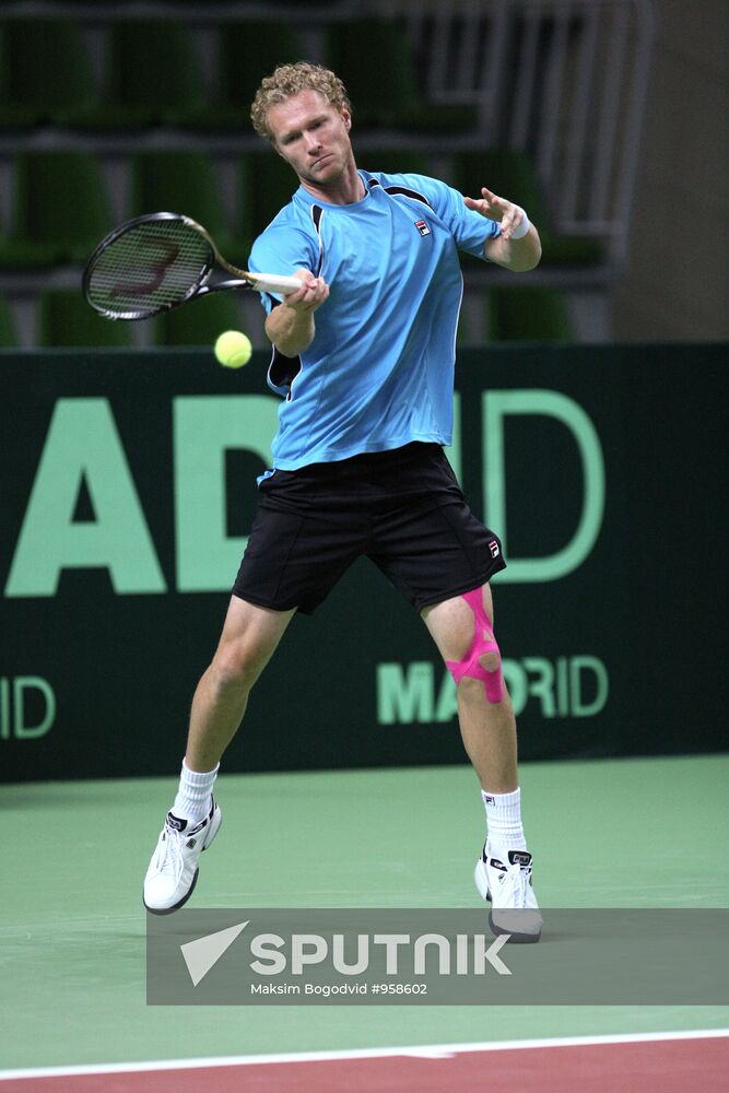 Davis Cup. Russian tennis team training