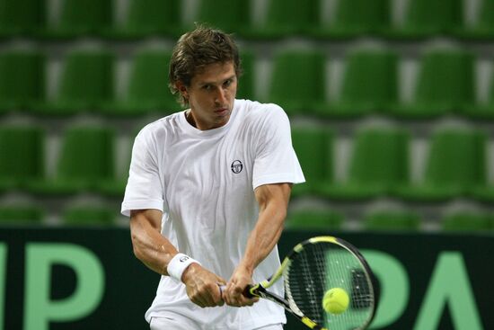 Davis Cup. Russian tennis team training