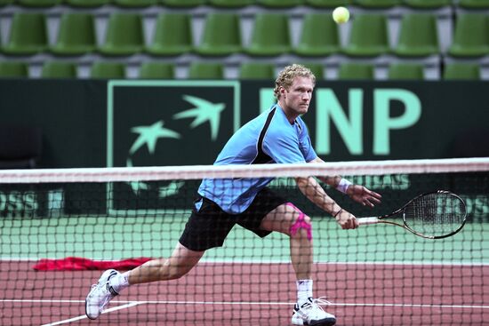 Davis Cup. Russian tennis team training