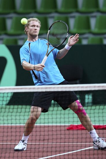 Davis Cup. Russian tennis team training