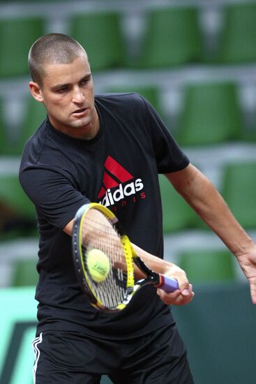 Davis Cup. Russian tennis team training