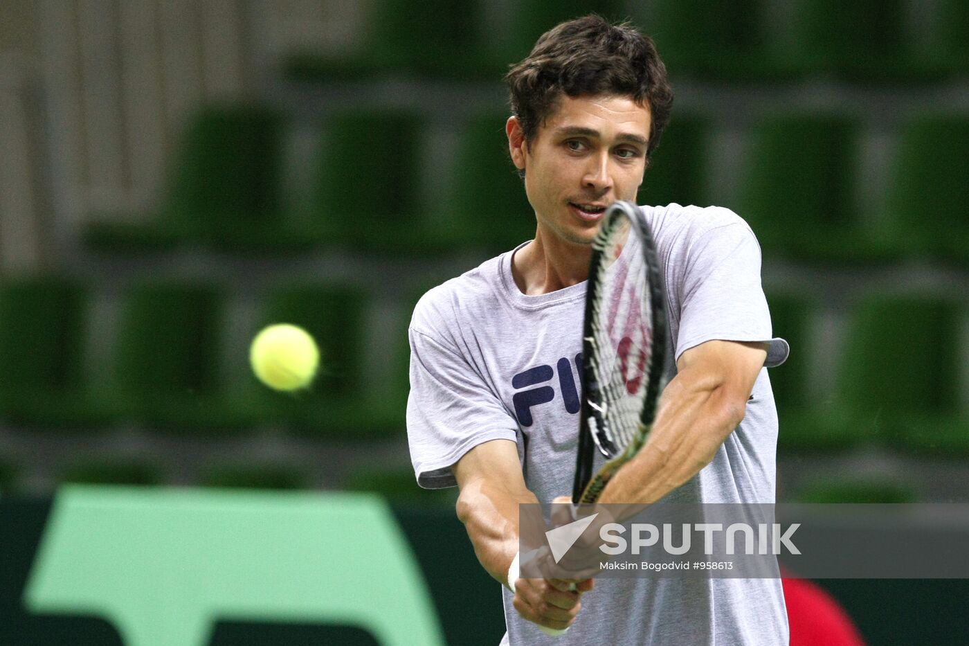 Davis Cup. Russian tennis team training