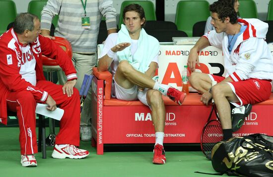 Davis Cup. Russian tennis team training