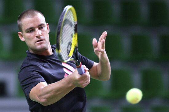 Davis Cup. Russian tennis team training