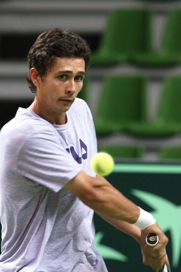 Davis Cup. Russian tennis team training