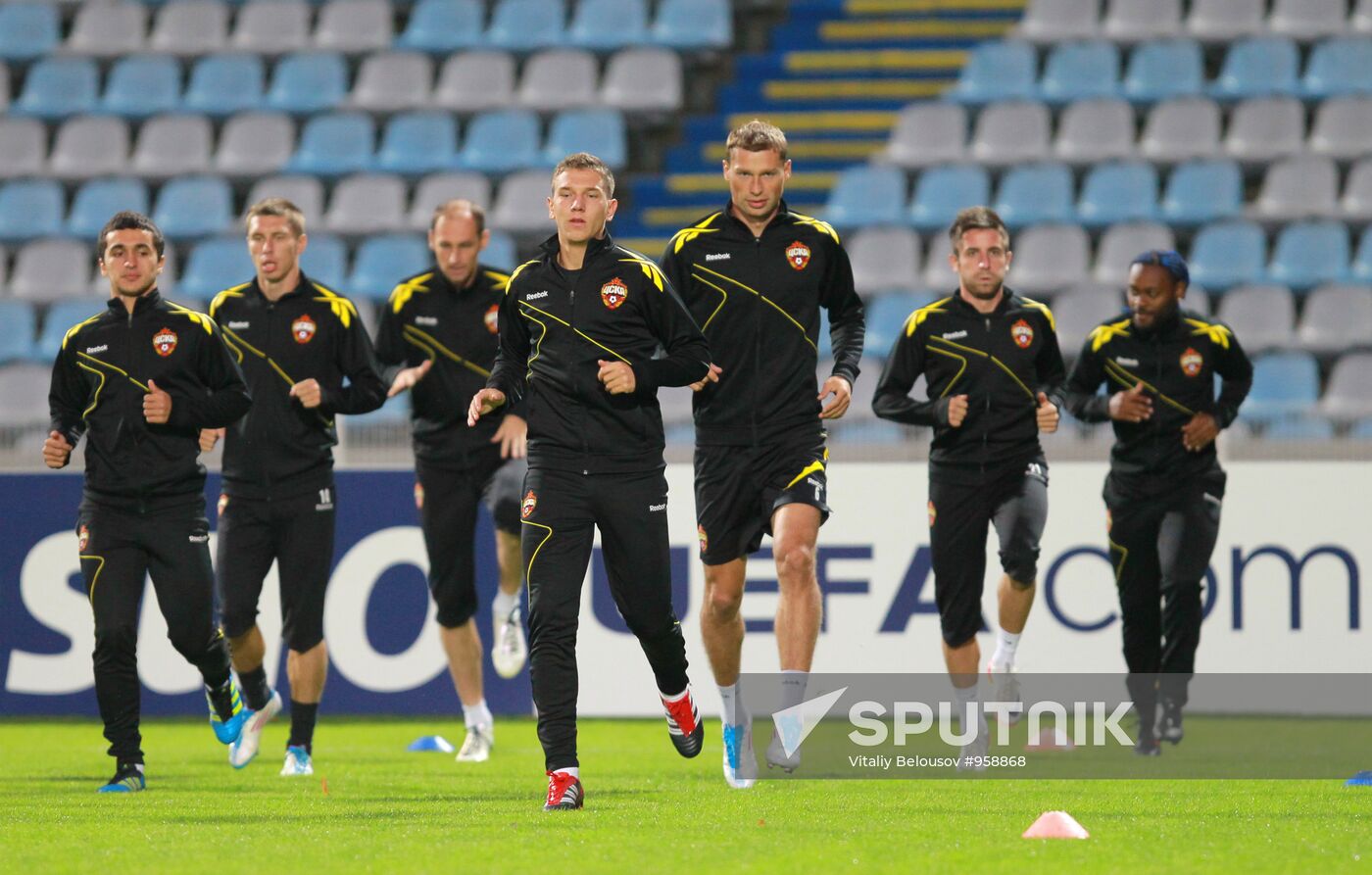 Soccer. PFC CSKA during training practice