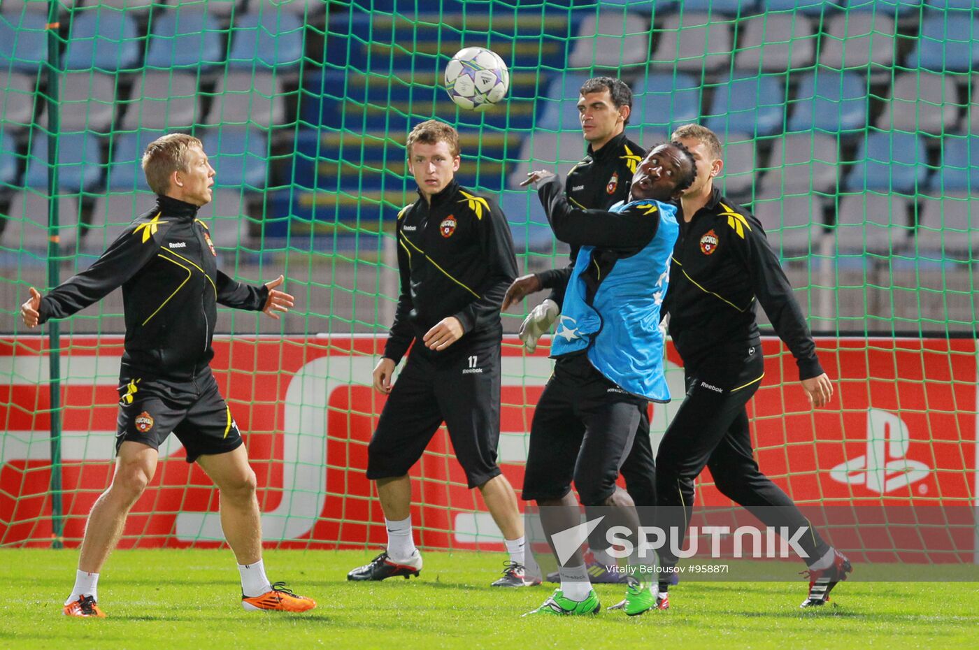 Soccer. PFC CSKA during training practice