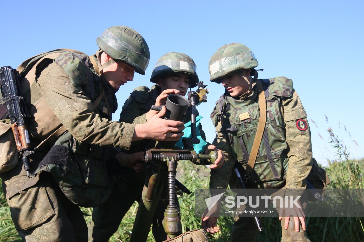 Combat training exercise on Kamchatka