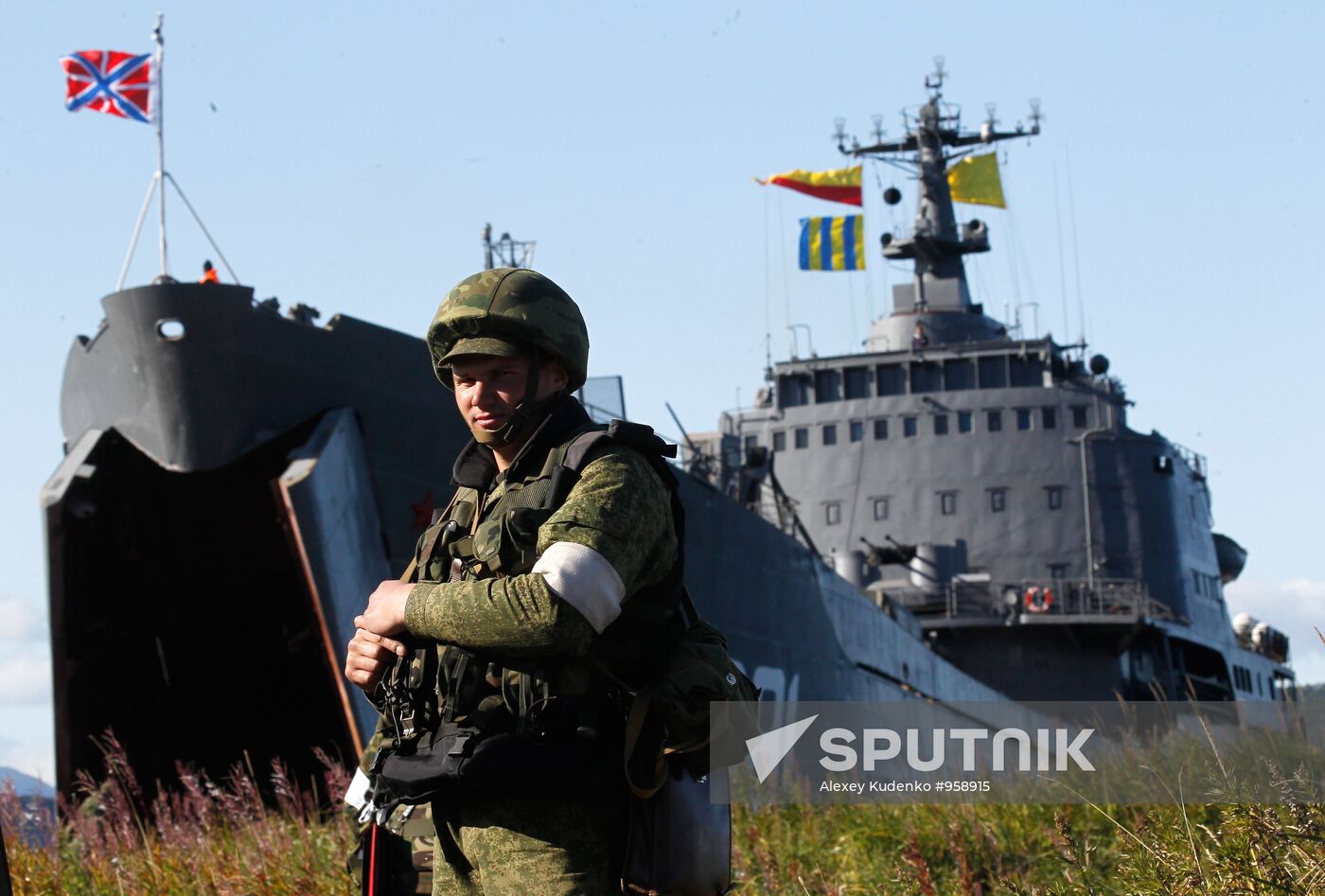 Combat training exercise on Kamchatka