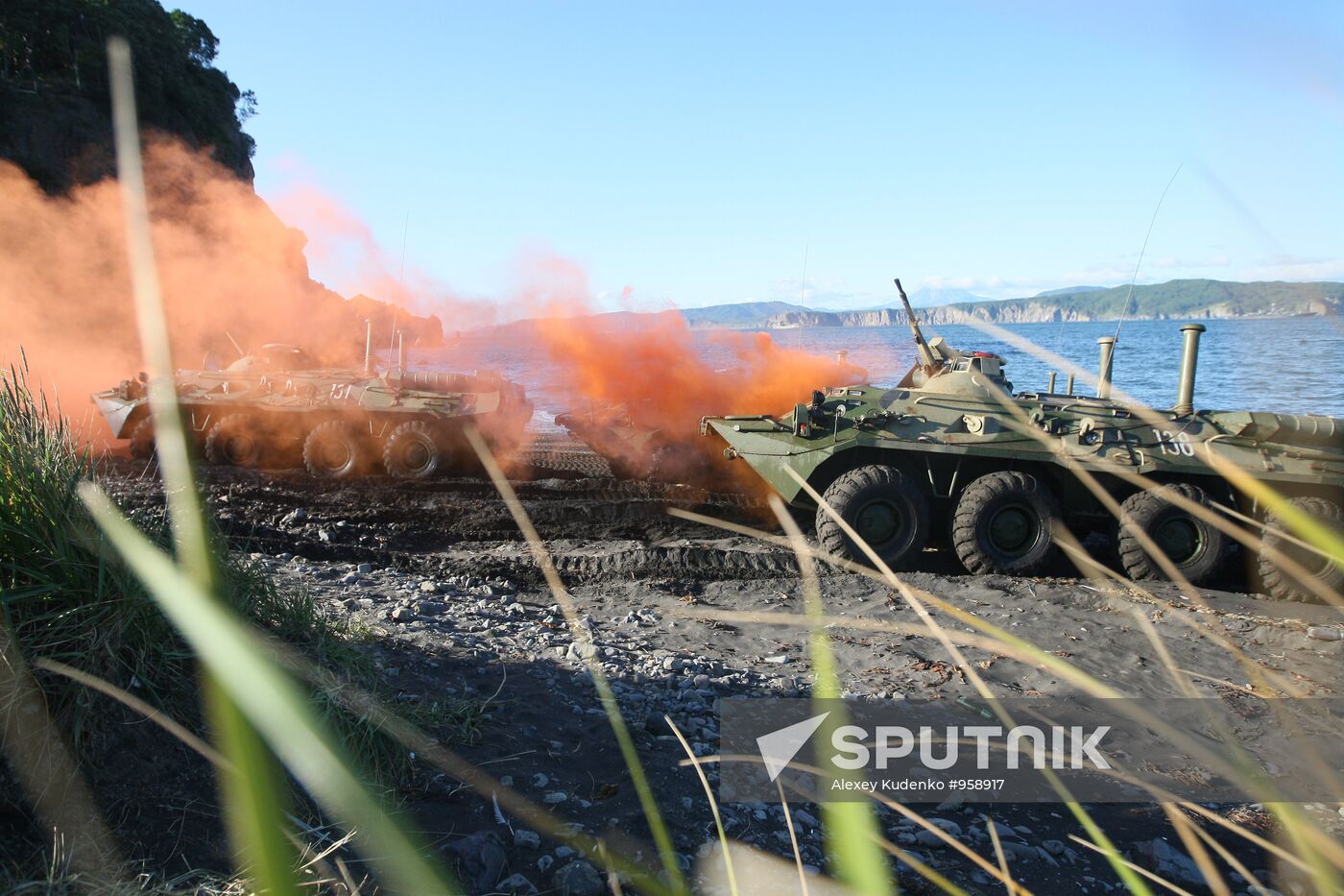 Combat training exercise on Kamchatka