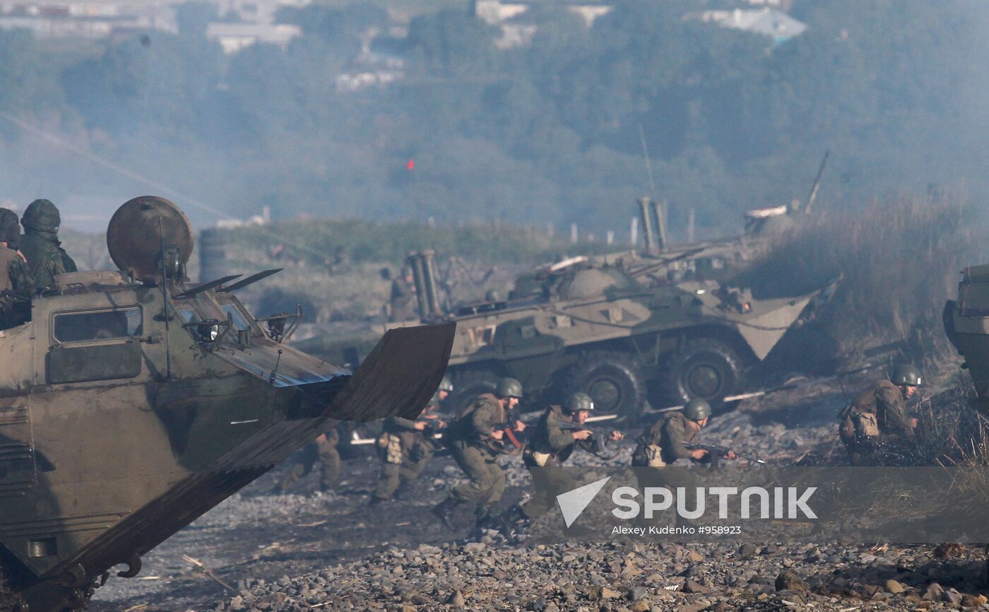 Combat training exercise on Kamchatka