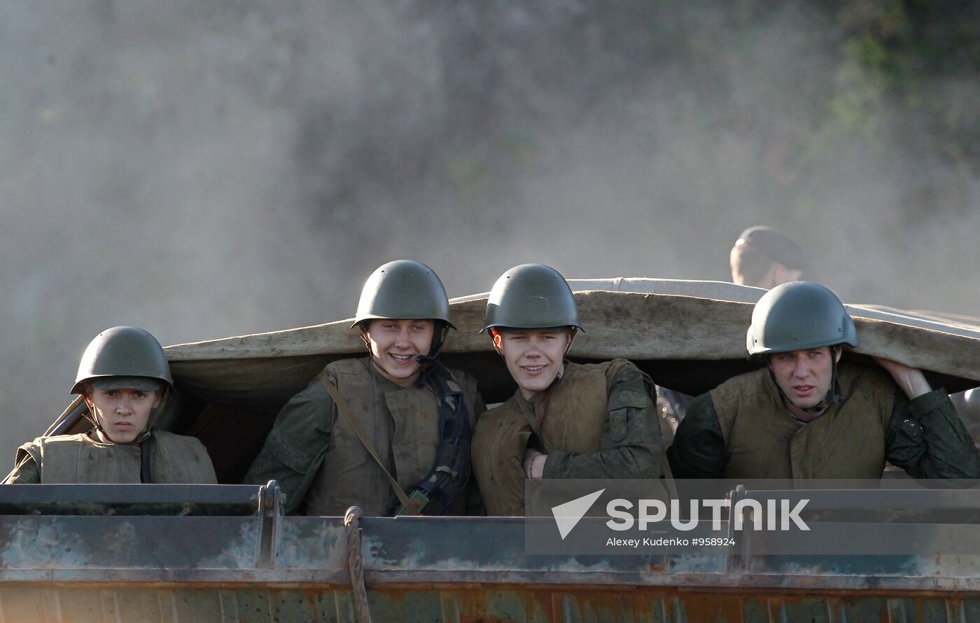 Combat training exercise on Kamchatka