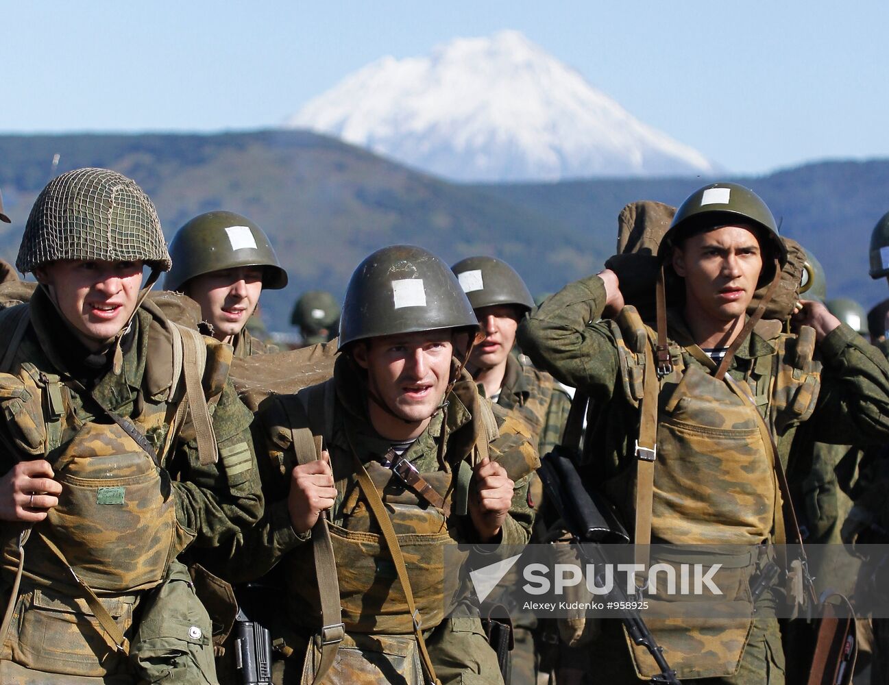 Combat training exercise on Kamchatka