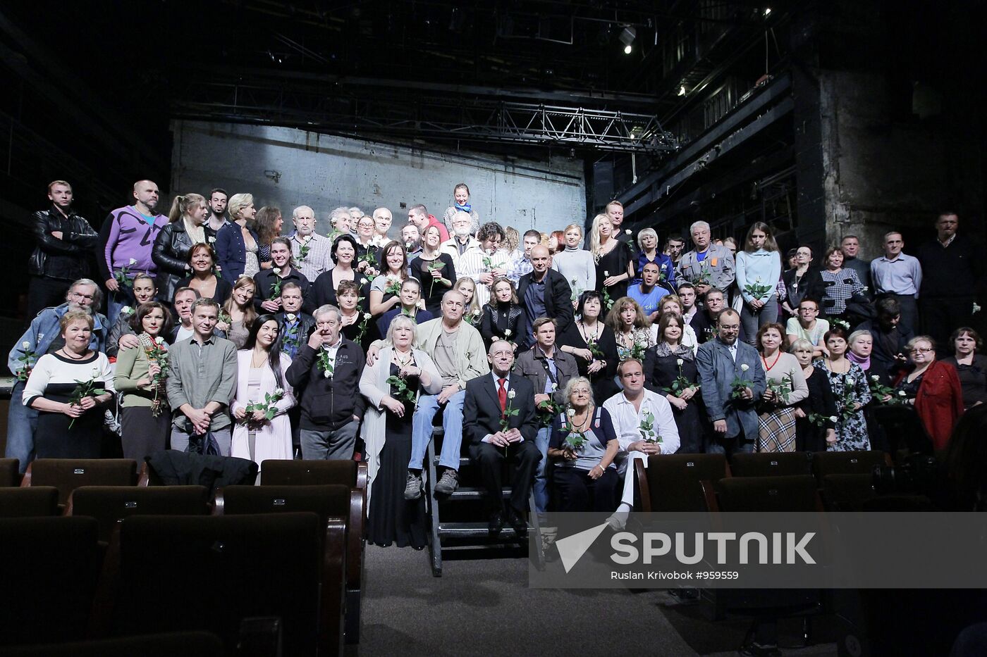 Meeting of Taganka Theater actors