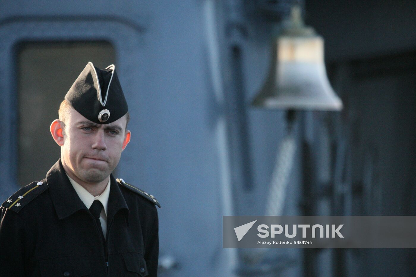 "Varyag" cruiser at a Pacific Fleet drill