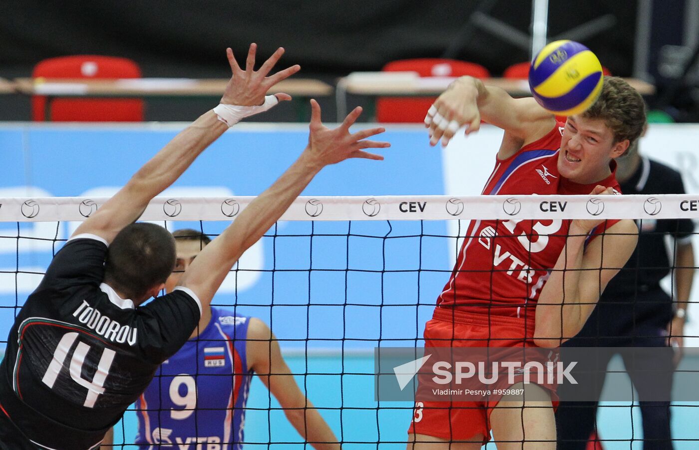 Volleyball European Championships. Match Russia - Bulgaria -3:1
