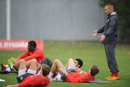 Football. FC Spartak holds open training session