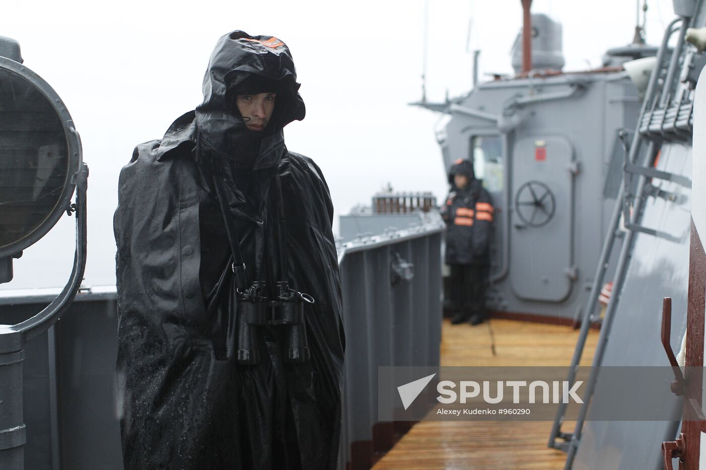 "Varangian" missile cruiser during Pacific Fleet training