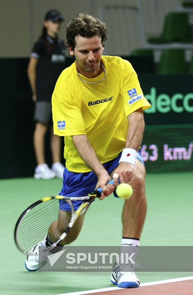 Tennis Davis Cup. Match Russia - Brazil. Day One