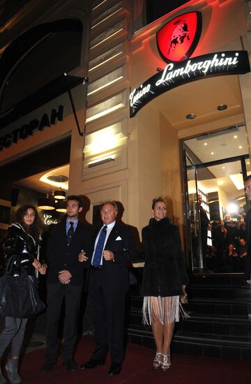 Opening of Lamborghini Boutique Caffe in Moscow
