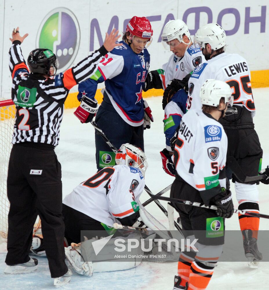 Ice Hockey KHL. Match CKA - Lev