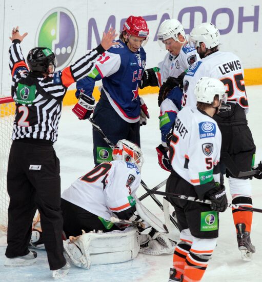Ice Hockey KHL. Match CKA - Lev