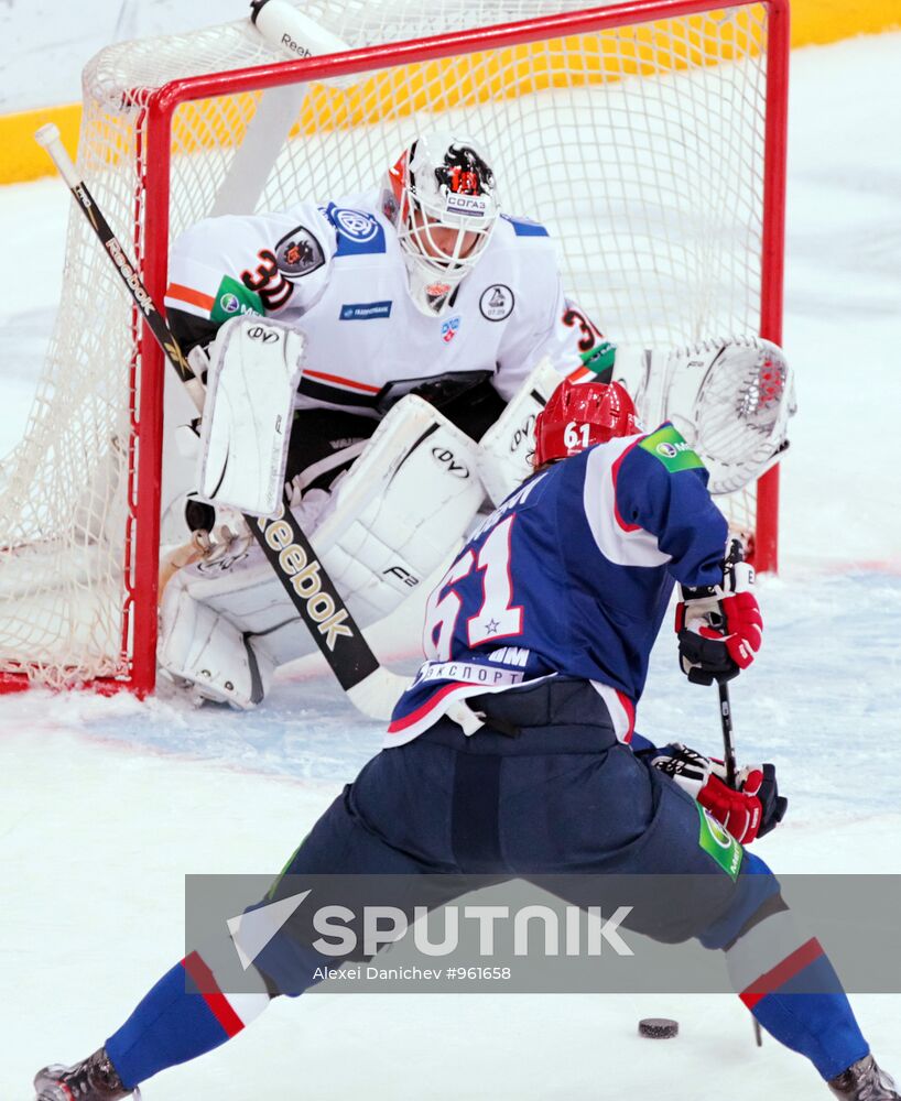 Ice Hockey KHL. Match CKA - Lev