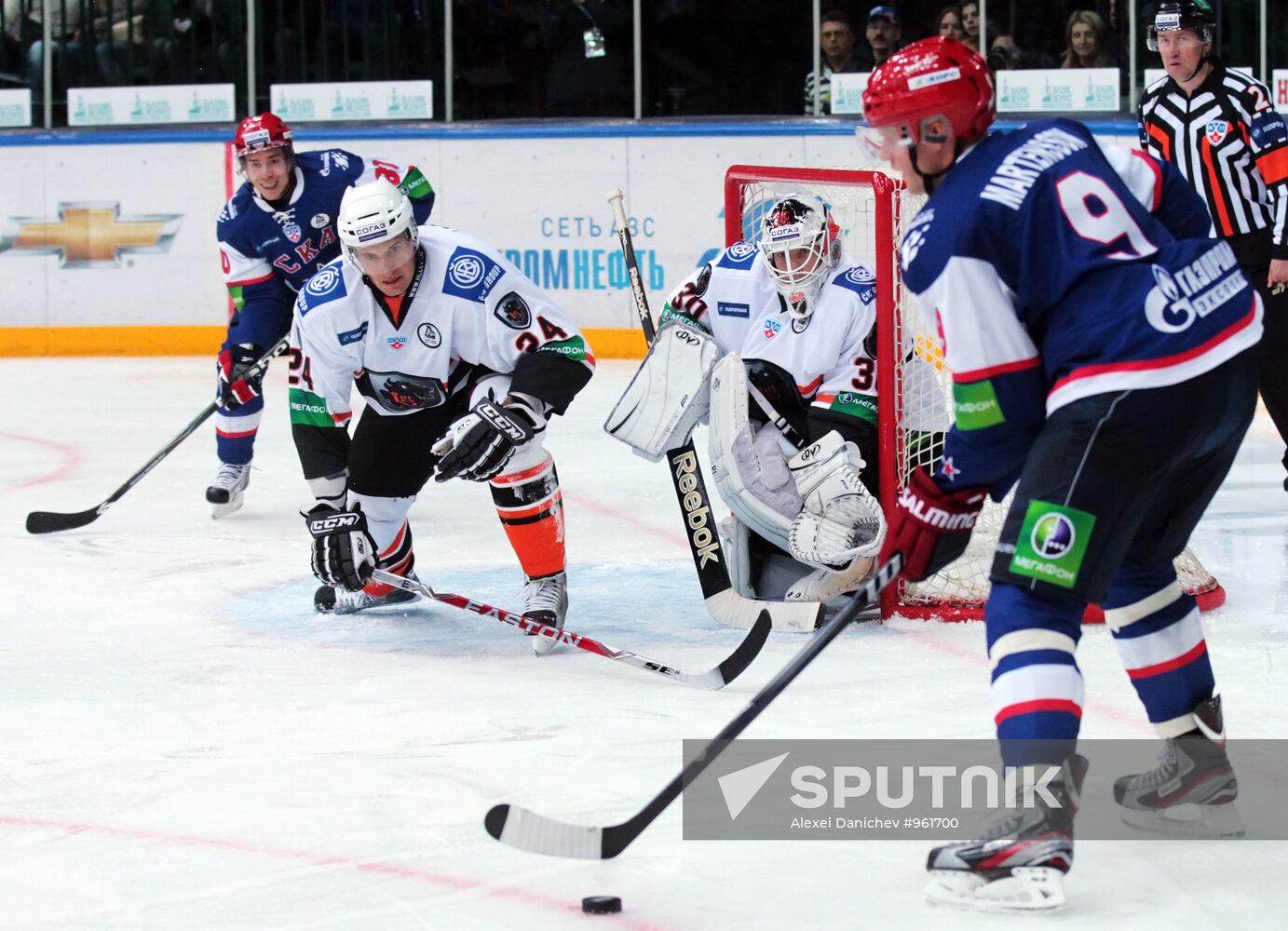 Ice Hockey. KHL. Match CKA (St. Petersburg) - "Lev"