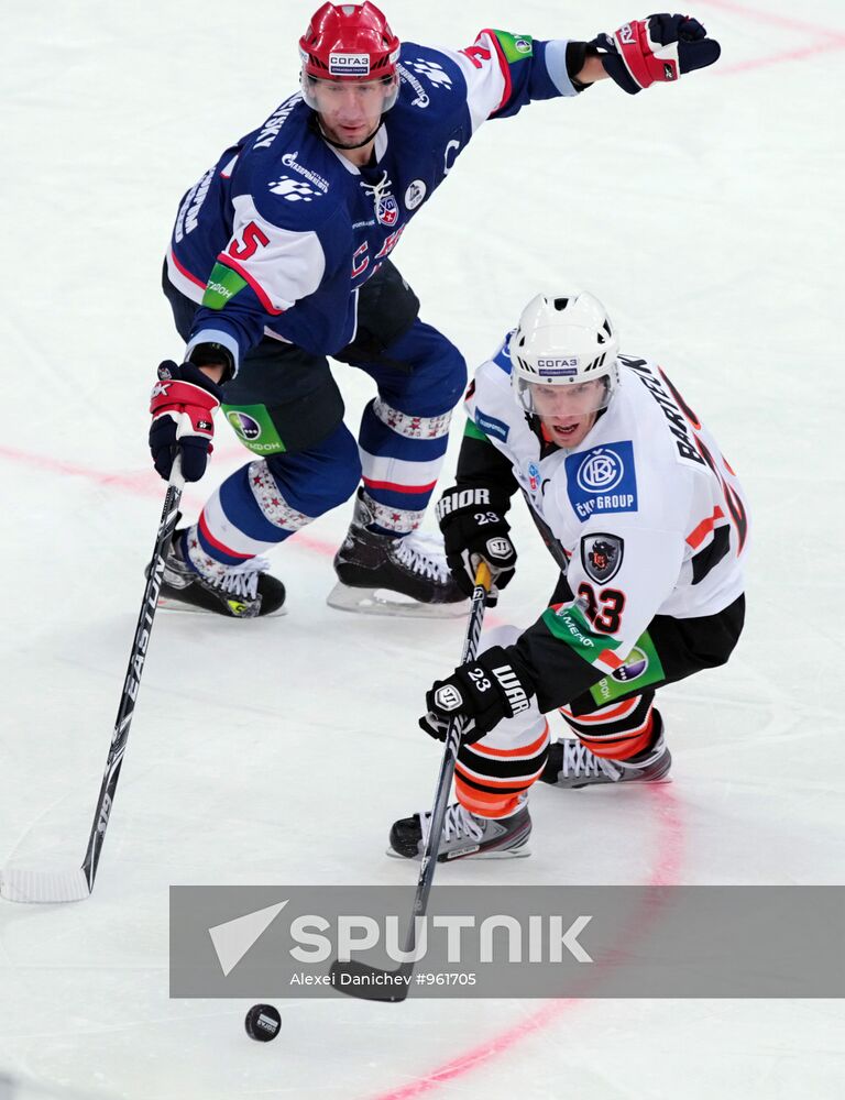 Ice Hockey. KHL. Match CKA (St. Petersburg) - "Lev"