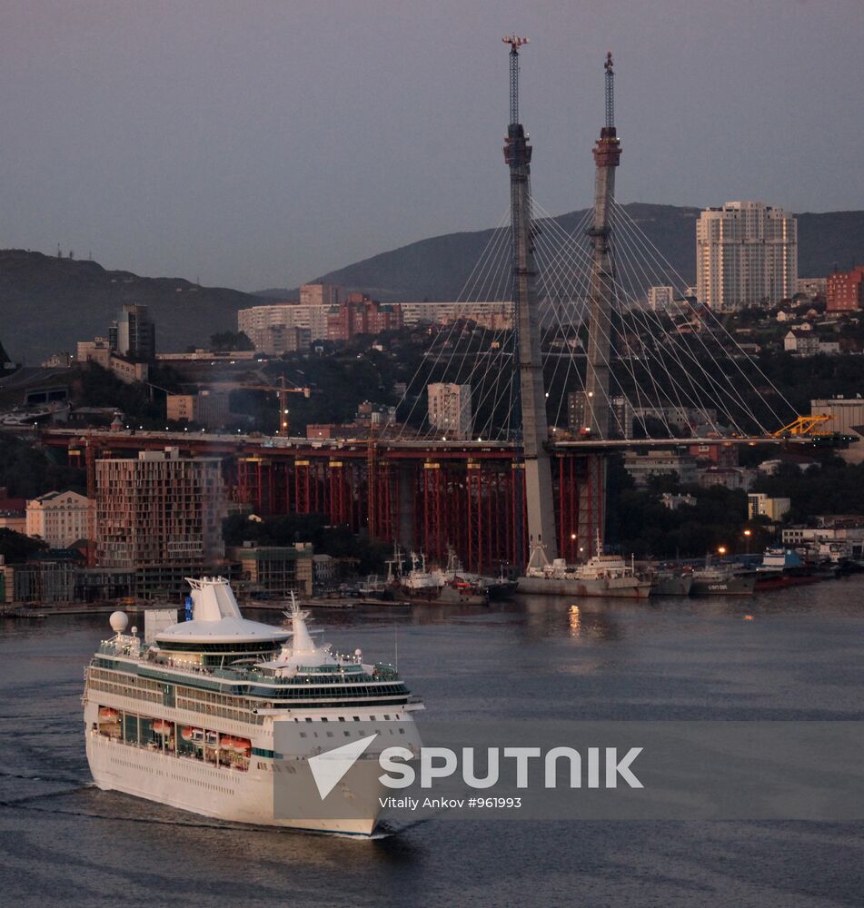Cruise liner Legend of the Seas in Vladivostok port
