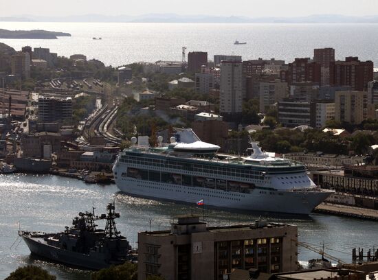 Cruise liner Legend of the Seas in Vladivostok port