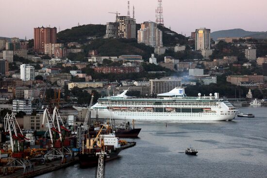 Cruise liner Legend of the Seas in Vladivostok port