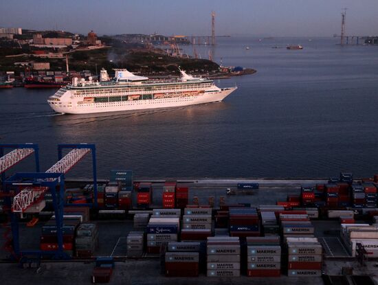 Cruise liner Legend of the Seas in Vladivostok port