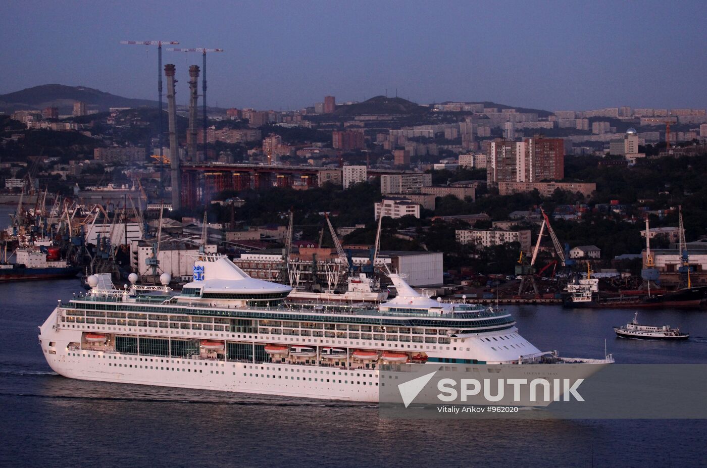 Cruise liner Legend of the Seas in Vladivostok port