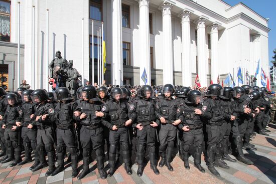 Afghanistan war veterans hold rally in Kiev
