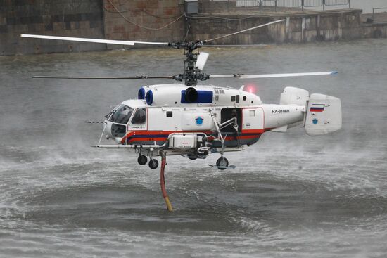 Tactical fire-fighting exercises of MES on "Bagration" bridge