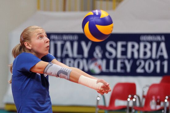 Russian national volleyball team's training session